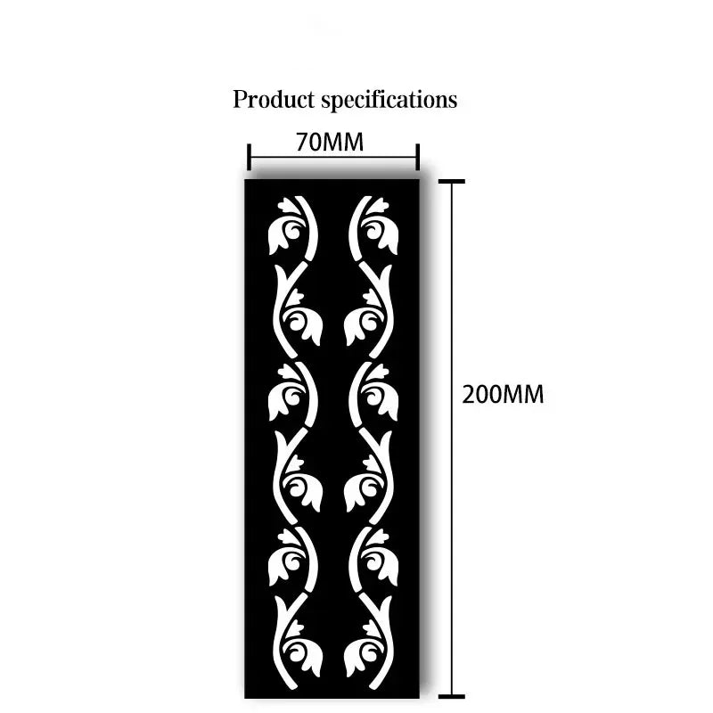 1 Pc Tattoo Stencils Henna India Hollow Airbrush Stencil Waterproof Arm Body Temporary Tattoo Stencil Sticker for Drawing Black Quake