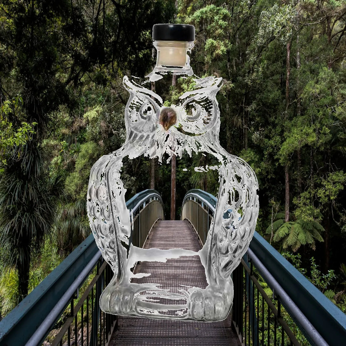 Clear Glass Owl Whisky Decanter Unique Liquor Dispenser Bar Accessories for All Occasions Home Club Quake Default Title