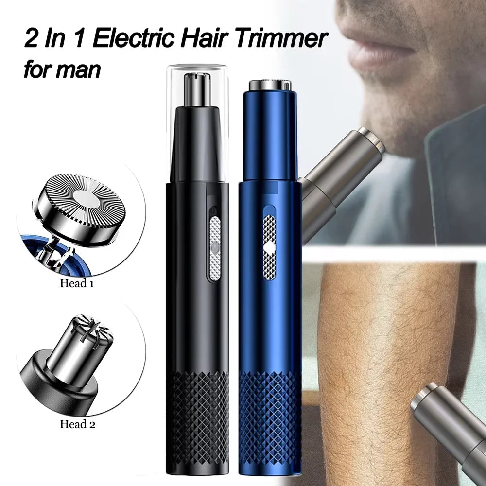2 In 1 Electric Nose Hair Trimmer USB Charging New High Quality Ear Hair Removal Multi-kinetic Shaving Tools Quake