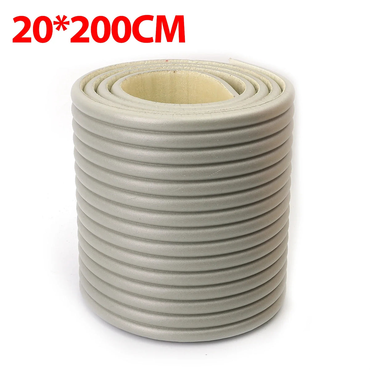 Upgraded W Shaped Anti Collision Strip XPE Foam 3D Wall Decal Protector Baby Safety Soft Padding for Furniture Doors Home Decor Quake Light Grey 1Roll (2M)