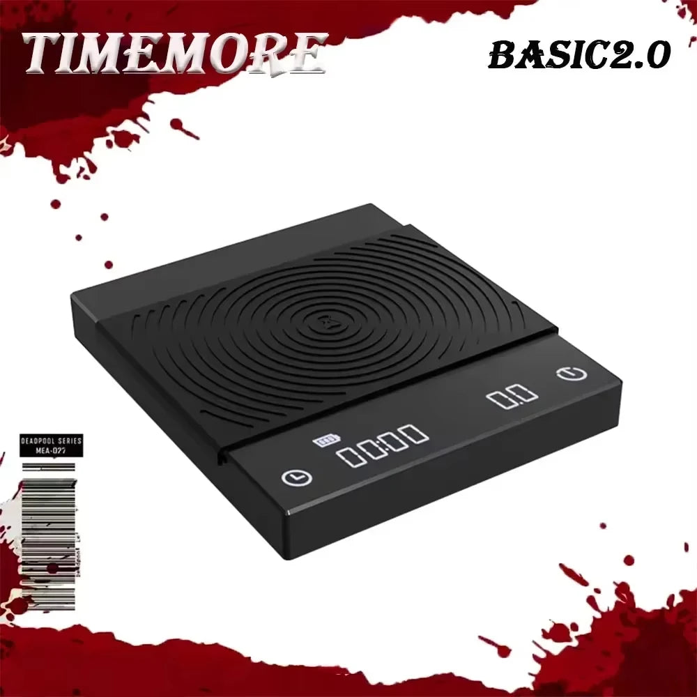 TIMEMORE Black Mirror Basic2 Plus Up Digital Coffee Food Kitchen Scale With Time USB Light Weight Mini Digital Scale Quake Default Title