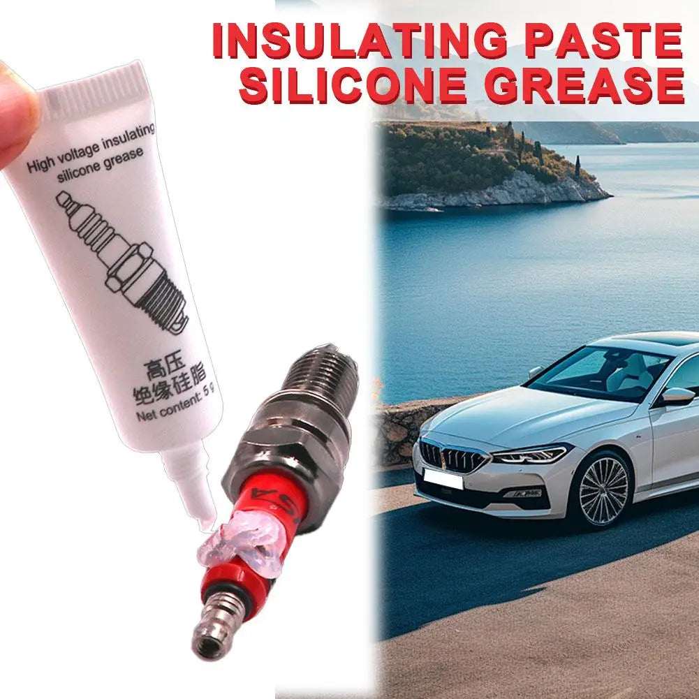 Car Spark Plug Insulating Grease High Voltage Insulating Ignition Coil Silicone Grease Temperature Corrosion Resistance Quake