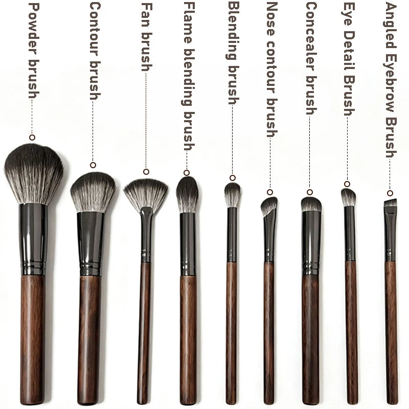 9PCS Eyeshadow Professional Makeup Brushes Crease Blending Shader kist dlya teney brovey brochas maquillaje Cosmetic Beauty Tool Quake