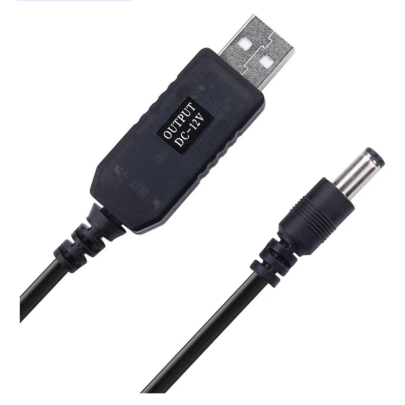 5.5*2.1mm USB DC 5V to 12V 9V Power Cable For Router WIFI Modem Fan Adapter Wire USB Boost Module Converter Via Powerbank Quake 5V to 12V