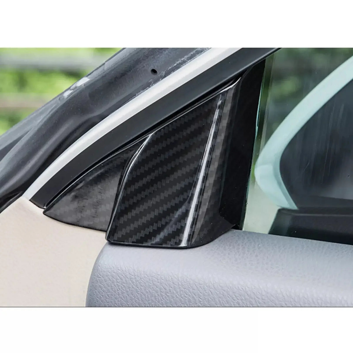 For Toyota Camry 2018 2019 2020 2021 2022 2023 Carbon Fiber Look Car Front Window Window A Pillar Triangle Cover Trim Sticker Quake