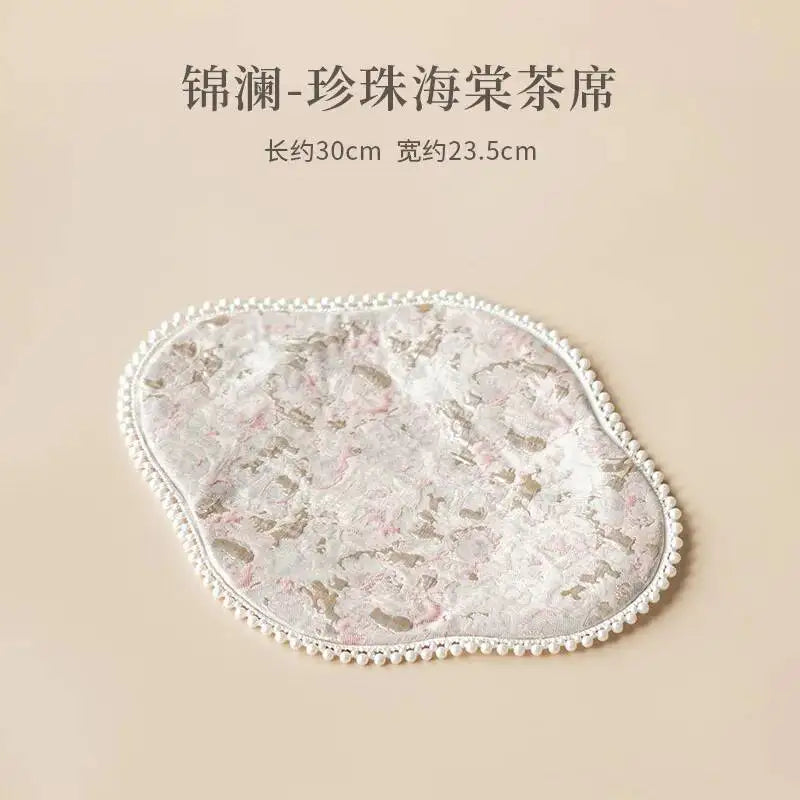 Pearl Tea Mat Chinese Style Double-sided Heat-resistant Insulation Pad Table Teapot Mat Tea Table Tea Ceremony Quake Tea Ceremony