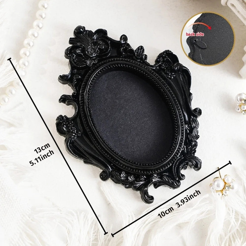 Hanging Mini Photo Frames Photographic Props Wall Space DIY Vintage Picture Frame Resin Baroque Ornate Decorative Frames Quake A59