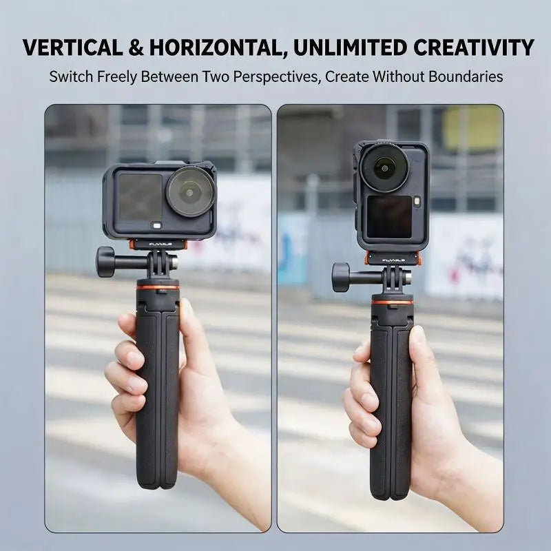 Quick Release Camera Mount Base with Top Dock Two-Prongs Mounting for ACTION 6/4/3 and Grip Pad Surfaces for and K1KF Quake