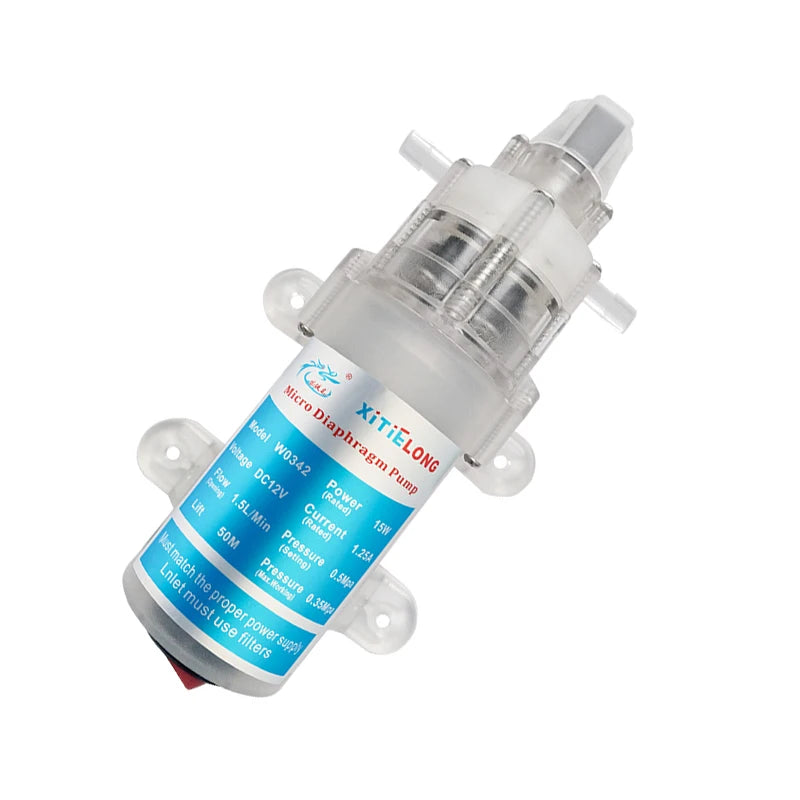 W0342Ya-12-15MKC Low-noise Food Grade Diaphragm Pump Automatic Start Stop Water Dispenser Electric Water Pump Low Pressure Quake W0342Ya-12-15MKC 12V 15W