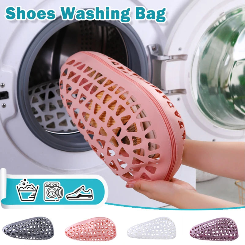 Silicone Wash Shoes Bag Washing Machine Shoes Washing & Drying Bag Anti-deformation Laundry Bag For Shoes Cleaning Protector Quake