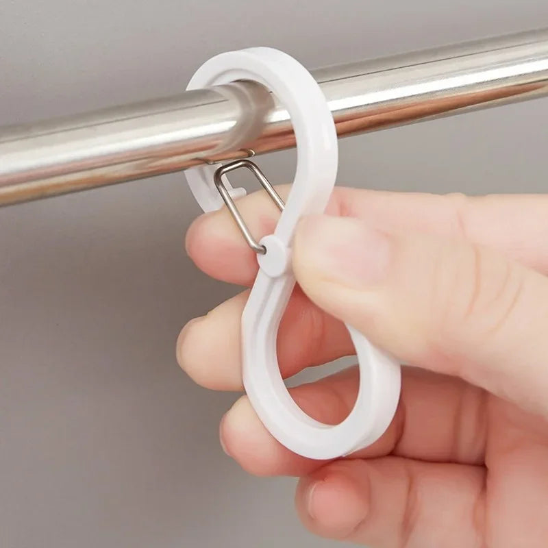 S-shaped Hook With Buckle Portable Multifunctional Kitchen Home Enduring Organizer S Windproof Hook Lock Hook Plastic Hanger Quake