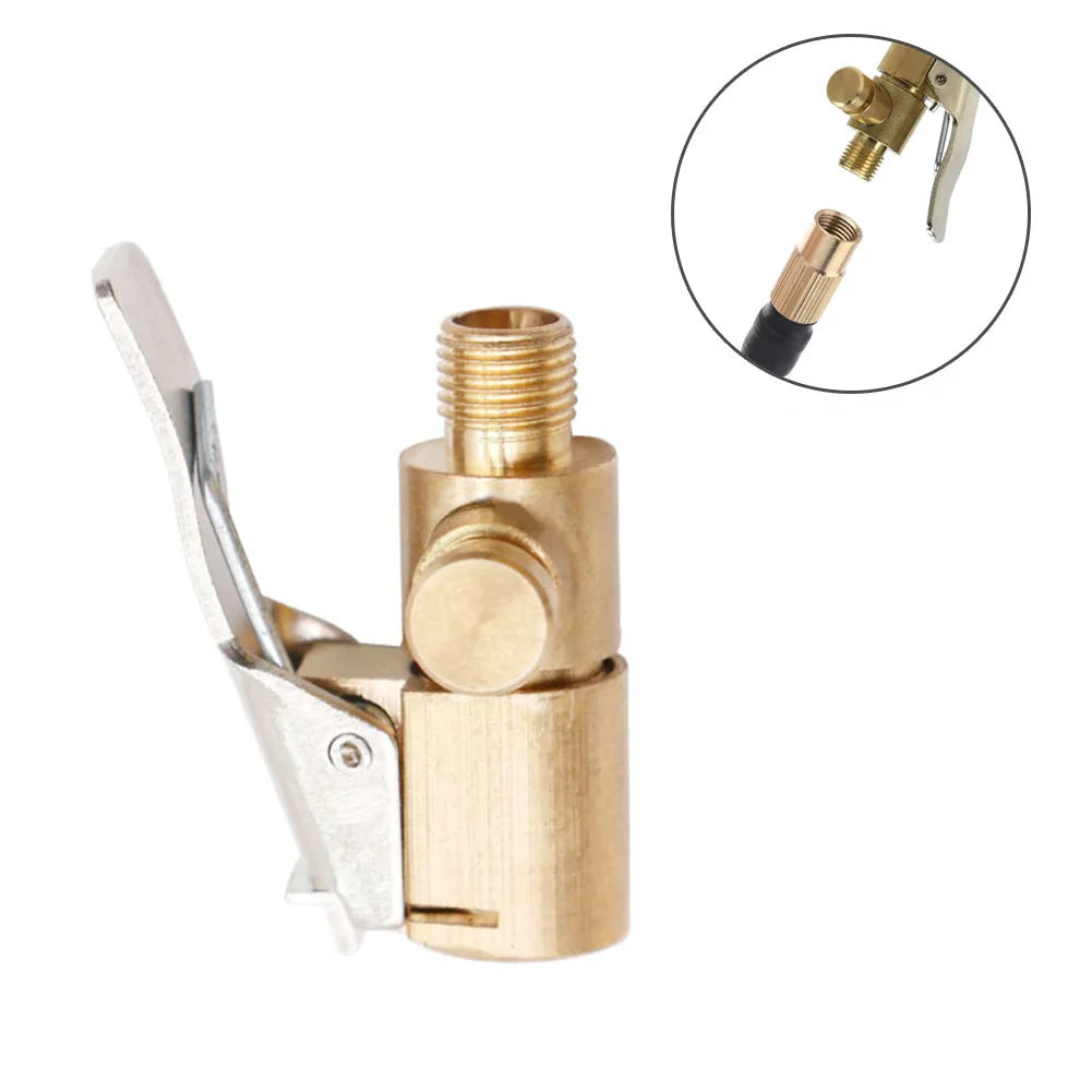 Portable Brass Inflatable Pump Valve Connector for Car Tyre Wheel Suitable for Industrial Route Systems and Car Garage Use Quake A