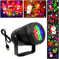 16 Pattern Christmas Projector Lights Outdoor/Indoor Holiday Projection LED Night Lamp for Home Xmas 2027 New Year Party Decor Quake 16 Christmas USB Type-C