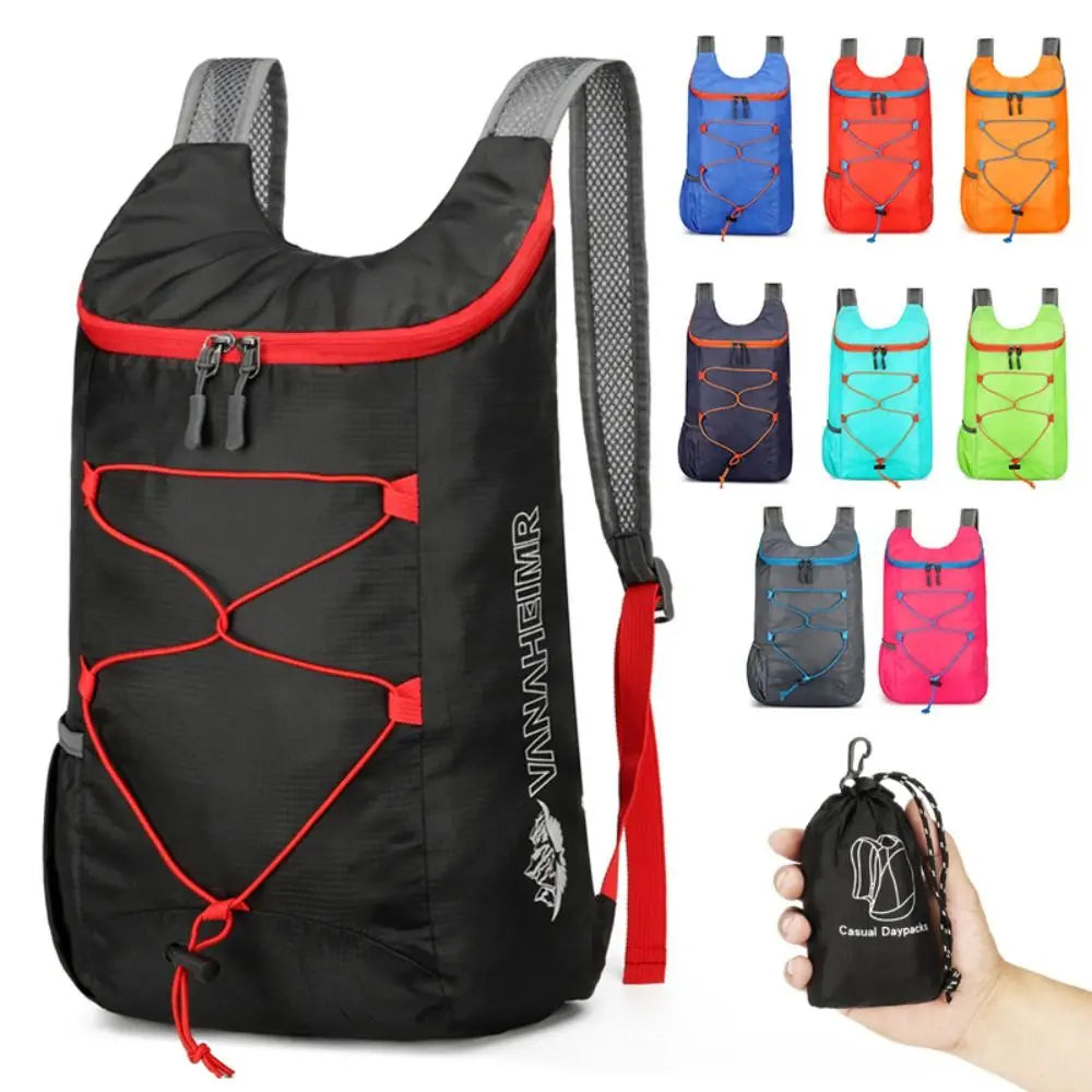 Foldable Sports Backpack Ultra Lightweight Waterproof Nylon Fabric Outdoor Packable Backpack High-capacity Fitness Bag Quake