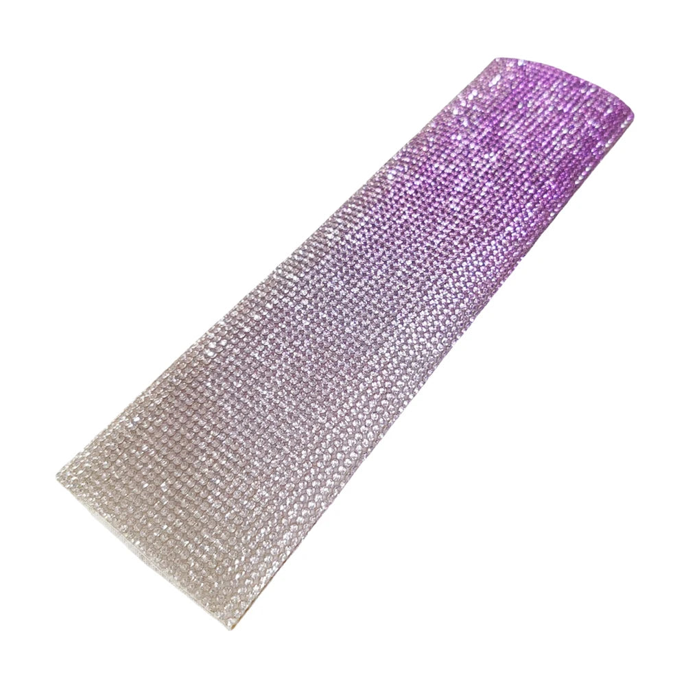 New Rhinestones Microphone Cover,Rhinestones Mic Handle Sleeve, Wireless Microphone Decorative Sleeve for Stage,Party,Wedding Quake purple gradient