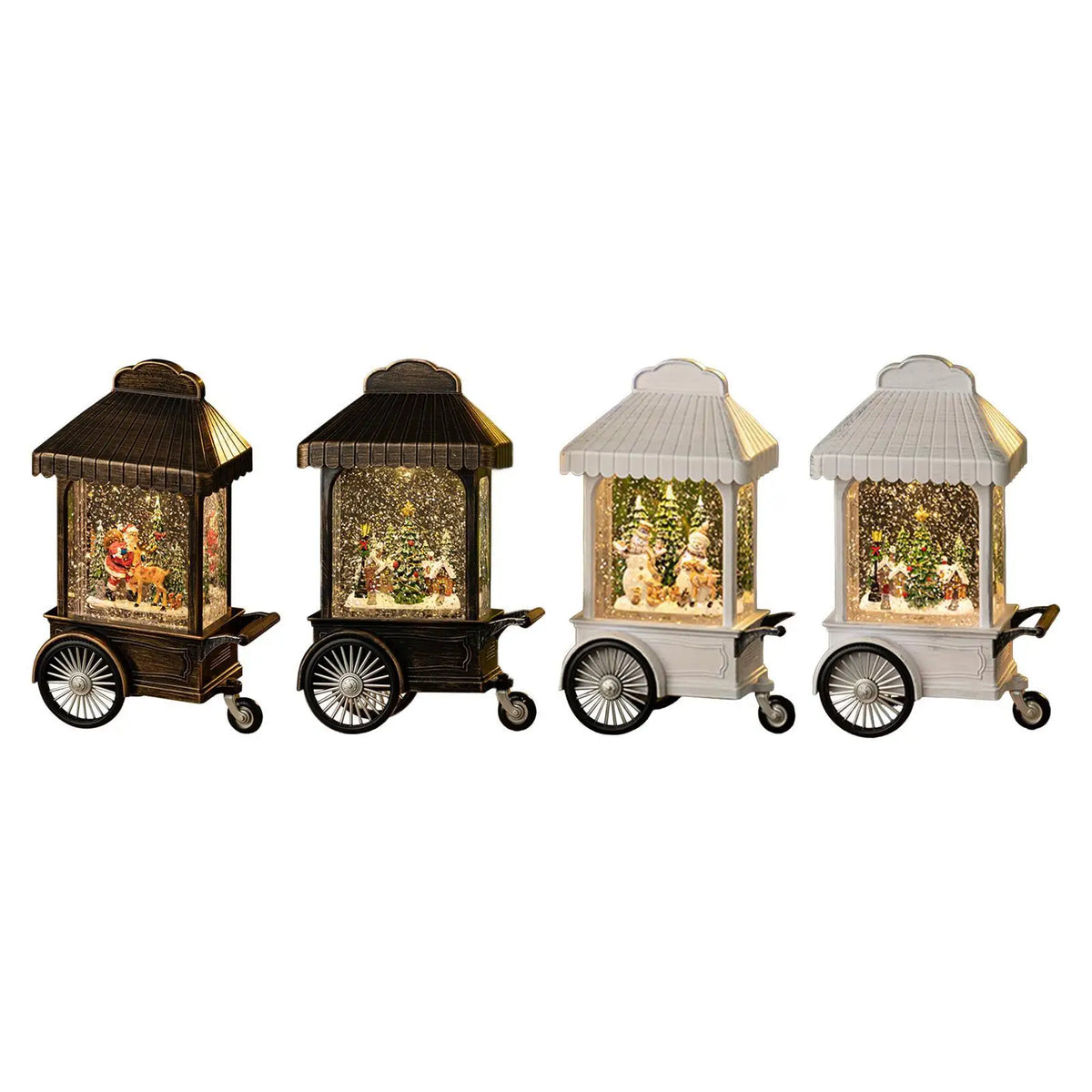 Christmas Snow Globe Lighted Decorative Glitter Tabletop Ornament Christmas Quake