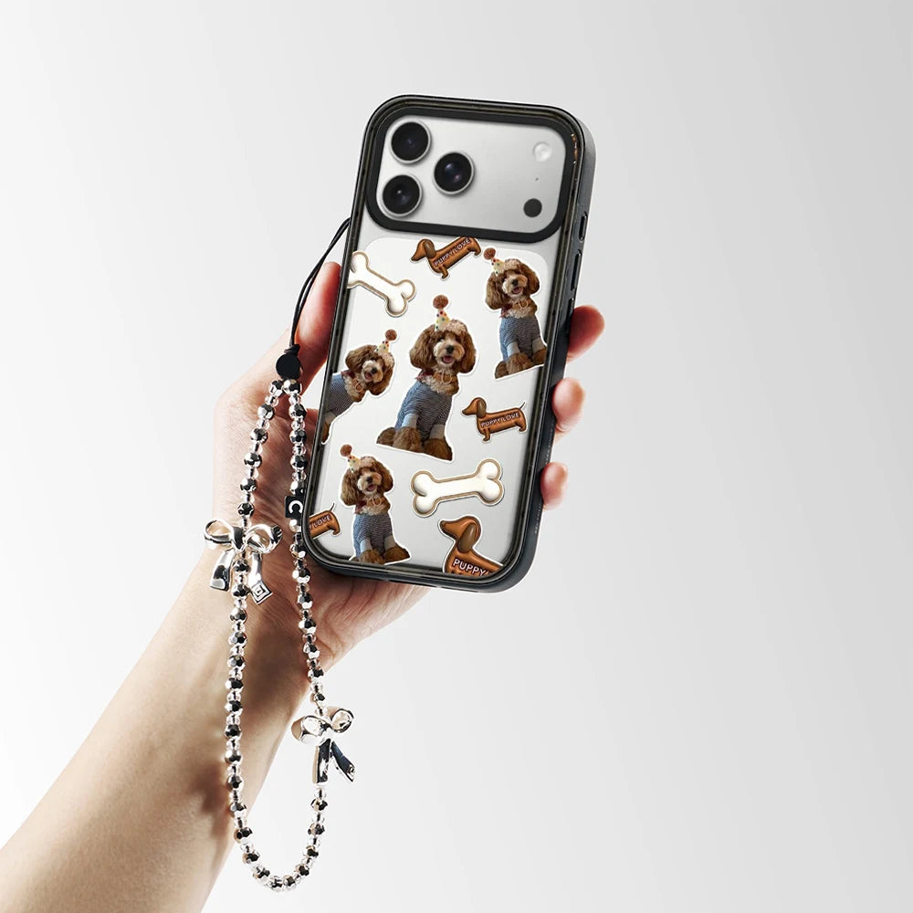 Puppy Love Cute Lovely Pattern Impact Magnetic Phone Case Cover for IPhone 14 15 16 17 18 Pro Max Case Quake