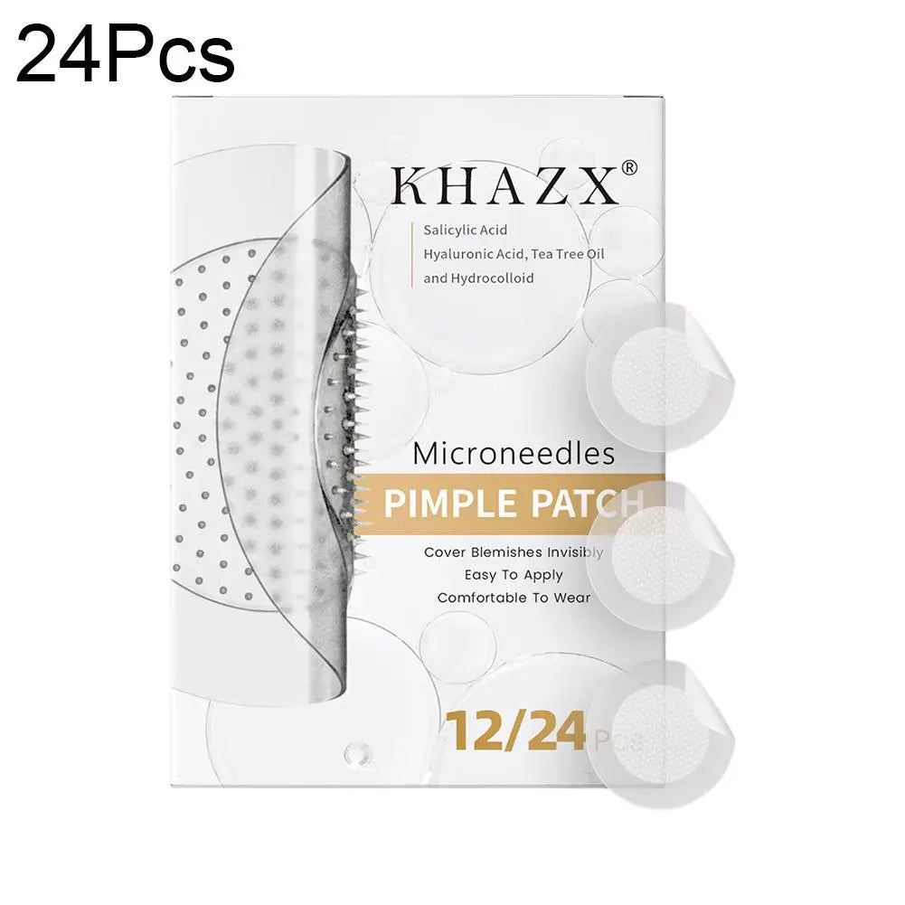 12/24PCS Micro Needle Pimple Patch Hydrocolloid Micropoint Pimple Patch For Reduce Redness And Promote Accelerated Healing Quake B24PCS