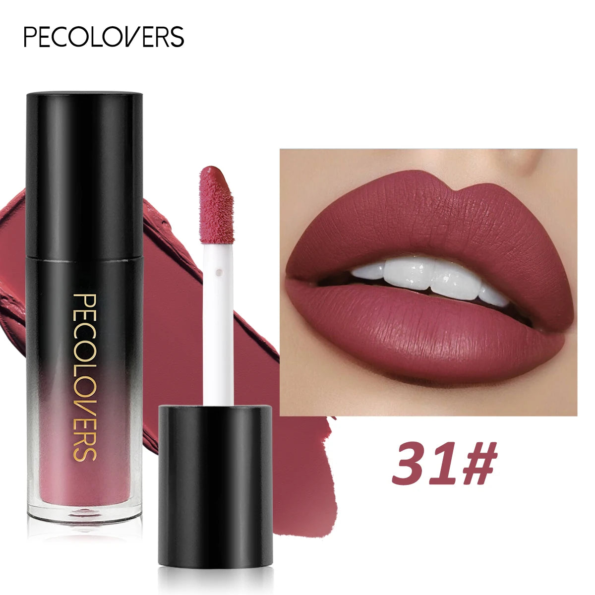 Multiple Colors Matte Velvet Lip Gloss, Waterproof Long-lasting Non-stick Cup,smooth Lipstick To Apply High Color Rendering Quake 31