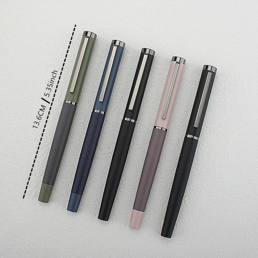 Business 6052 Metal Fountain Pen Matte Barrel Iridium EF 0.38mm Ink Pen Office Business Writing Gift Ink Pen Quake