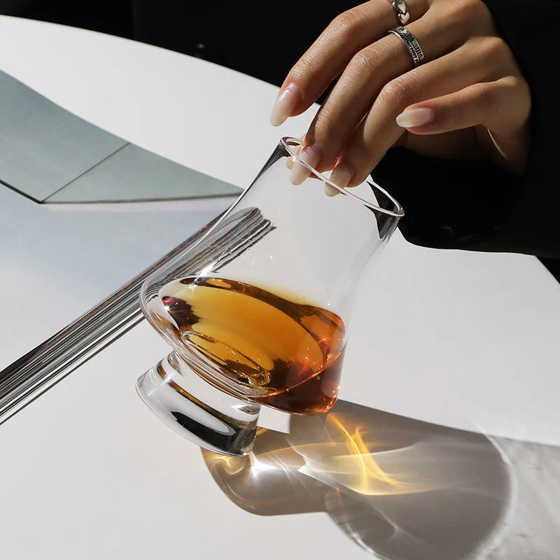 YWDL 2/4/6pcs Glass Whiskey Cup Set of 250ml Clear Lead Free Drinking Glasses Scotch Liquor Barware Beer Spirits Wine Glasse Quake