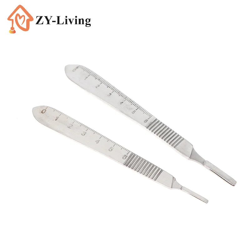 1Pcs Dental Surgical Scalpel Handle #3 # 4 Stainless Steel Thickened Knife Holder Quake