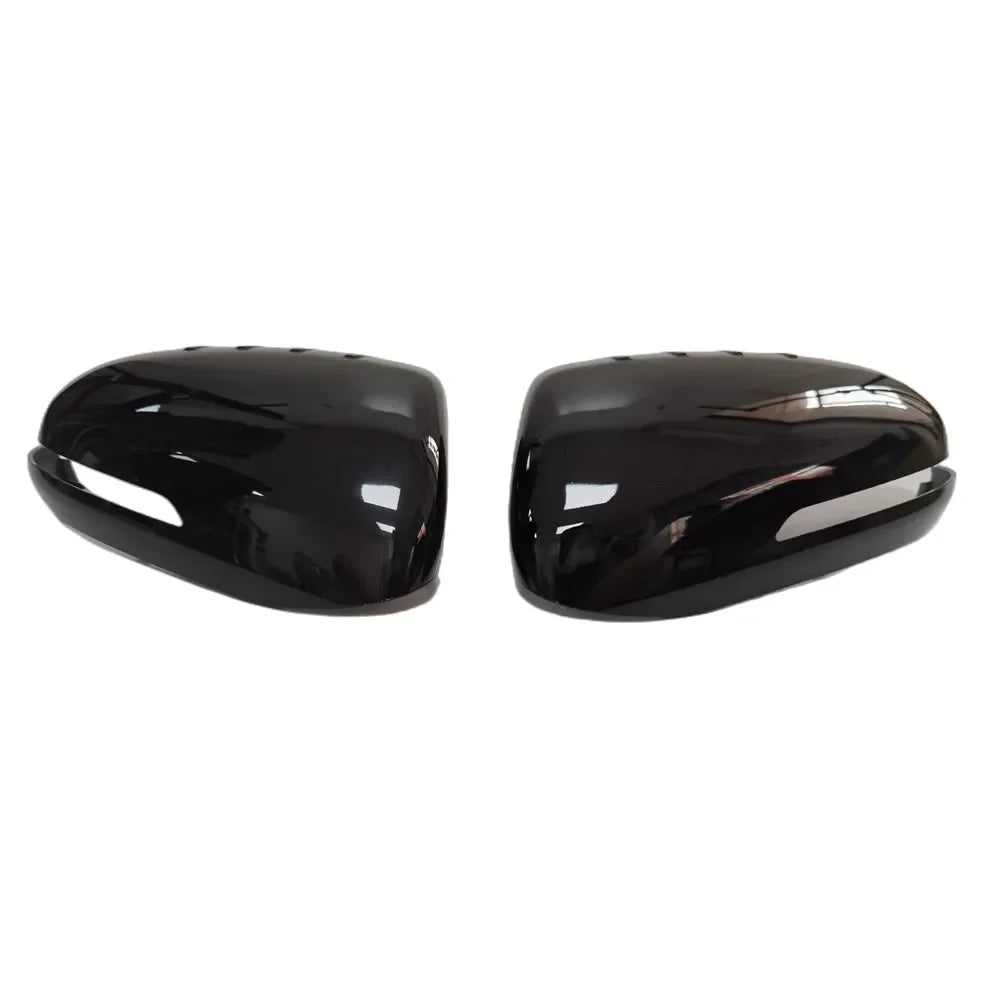 For KIA K5 Optima 2011-2015 ABS Carbon Fiber Black Buckle Style Car Exterior Body Side Door Rearview Mirror Cover Cap Shell Trim Quake Black
