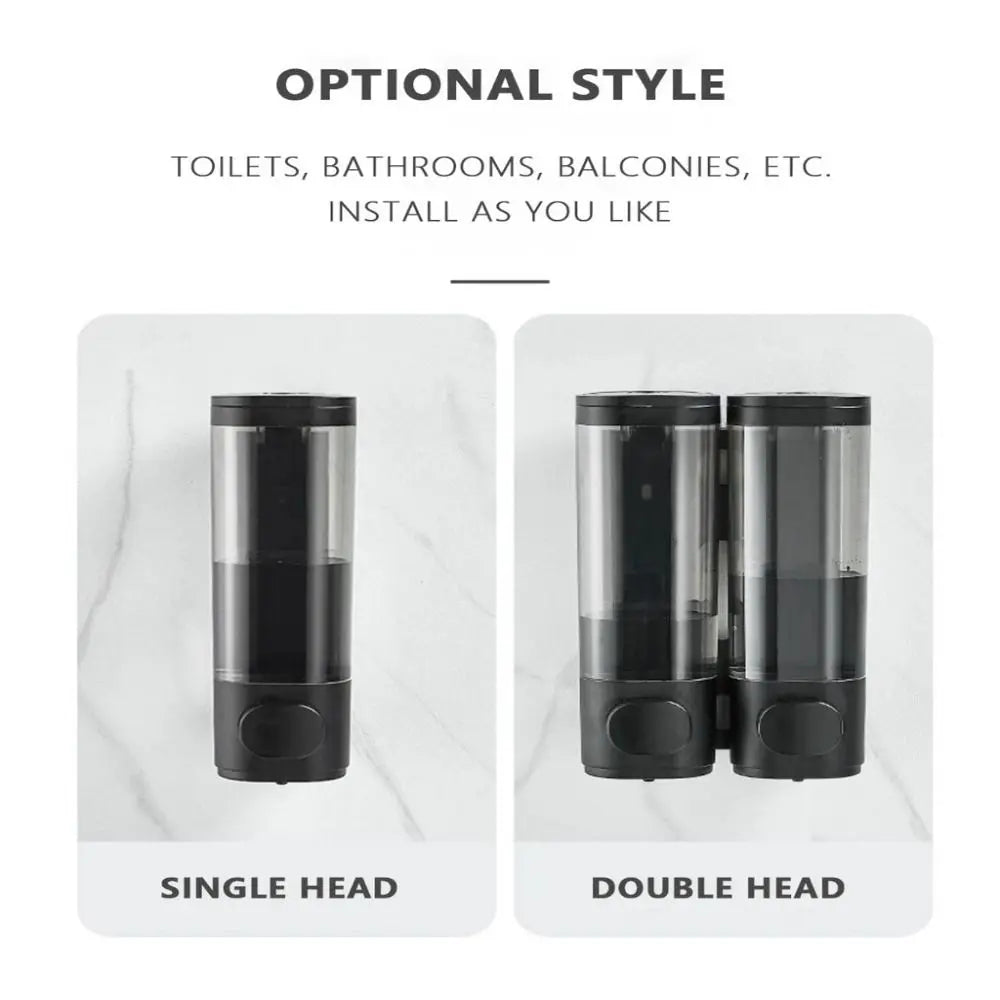 Durable ABS Plastic Manual Soap Dispenser White Black Wall-mounted Shampoo Gel Dispenser Liquid Soap Container Bathroom Quake