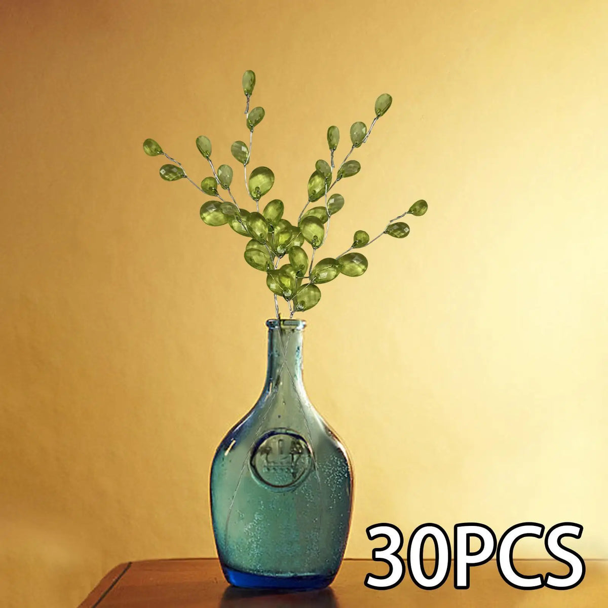 30 Pieces Acrylic Bead Flower Branches DIY Crafts Artificial Beaded Branches for Table Decorations Celebration Daily Use Wedding Quake