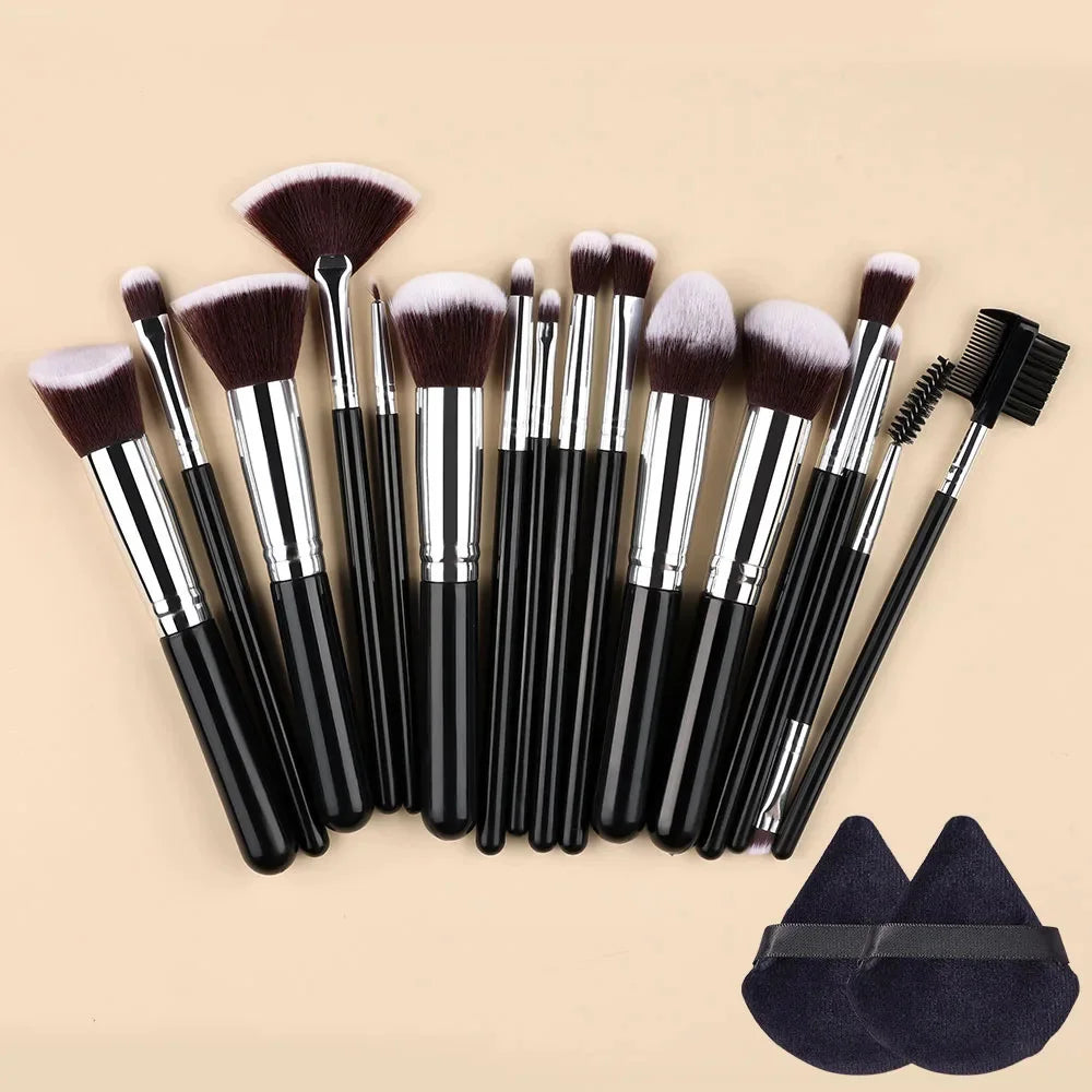 14-16pcs Makeup Brush Set for Women Super Soft Detail Brushes including Blush Foundation Concealer Eyeshadow Beauty Tools Quake AMZ-16SL-PFF