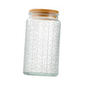 Airtight Canister 1L Tea Canister Pantry Kitchen with Lid Clear Pantry Canister for Candy Dry Goods Sugar Coffee Beans Snacks Quake A