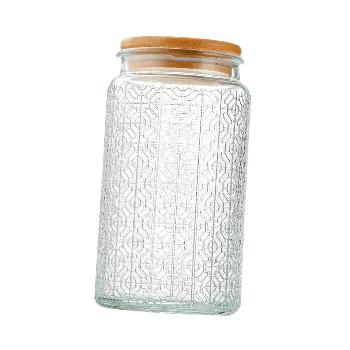 Airtight Canister 1L Tea Canister Pantry Kitchen with Lid Clear Pantry Canister for Candy Dry Goods Sugar Coffee Beans Snacks Quake A