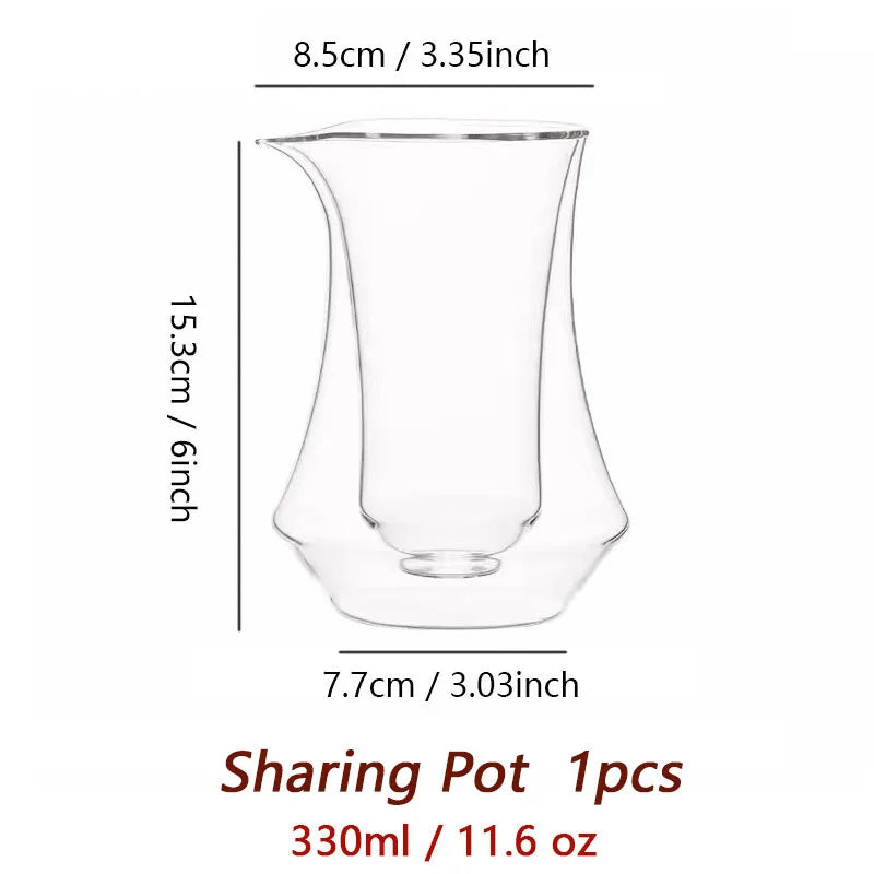YWDL Double-layer Glass Cup Transparent Espresso Coffee Cup Anti-scalding Milk Brandy Wine Teacup Cup Glass Mug Drinkware Quake sharing pot 1pcs 120-335ml