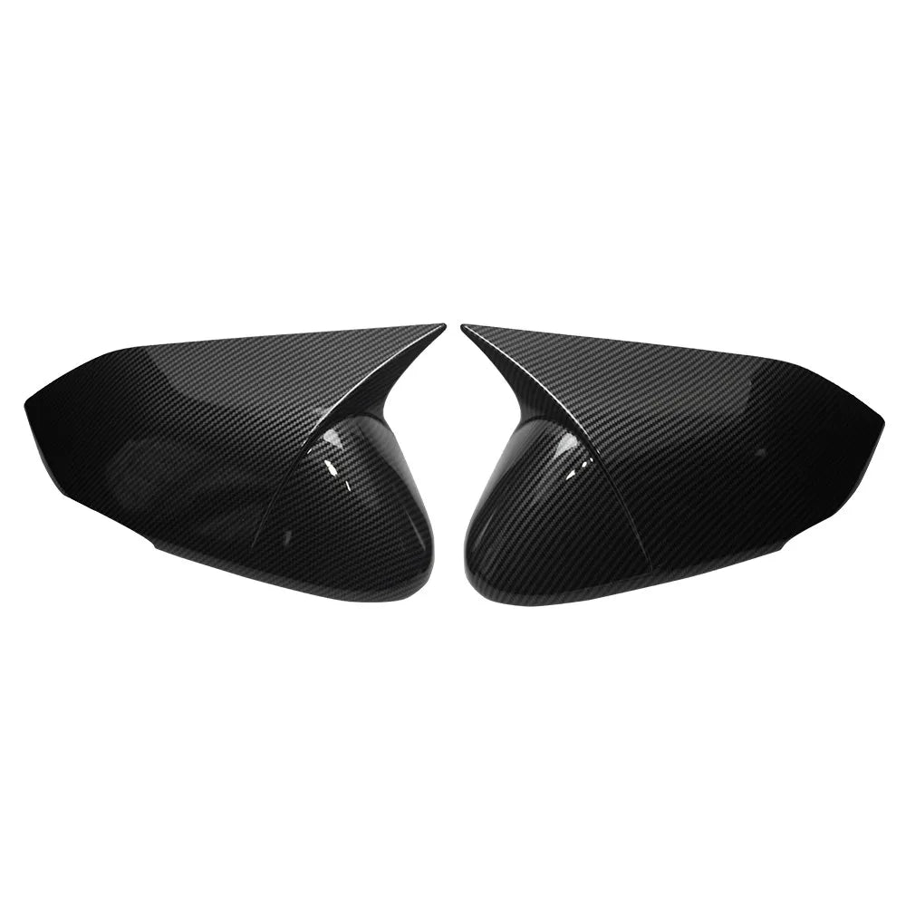 For Kia K4 2024-2026 2x Car Sticker Rearview Side Mirror Cover Wing Cap Exterior Case Trim Accessories Vehicle Decoration Parts Quake With Light Carbon