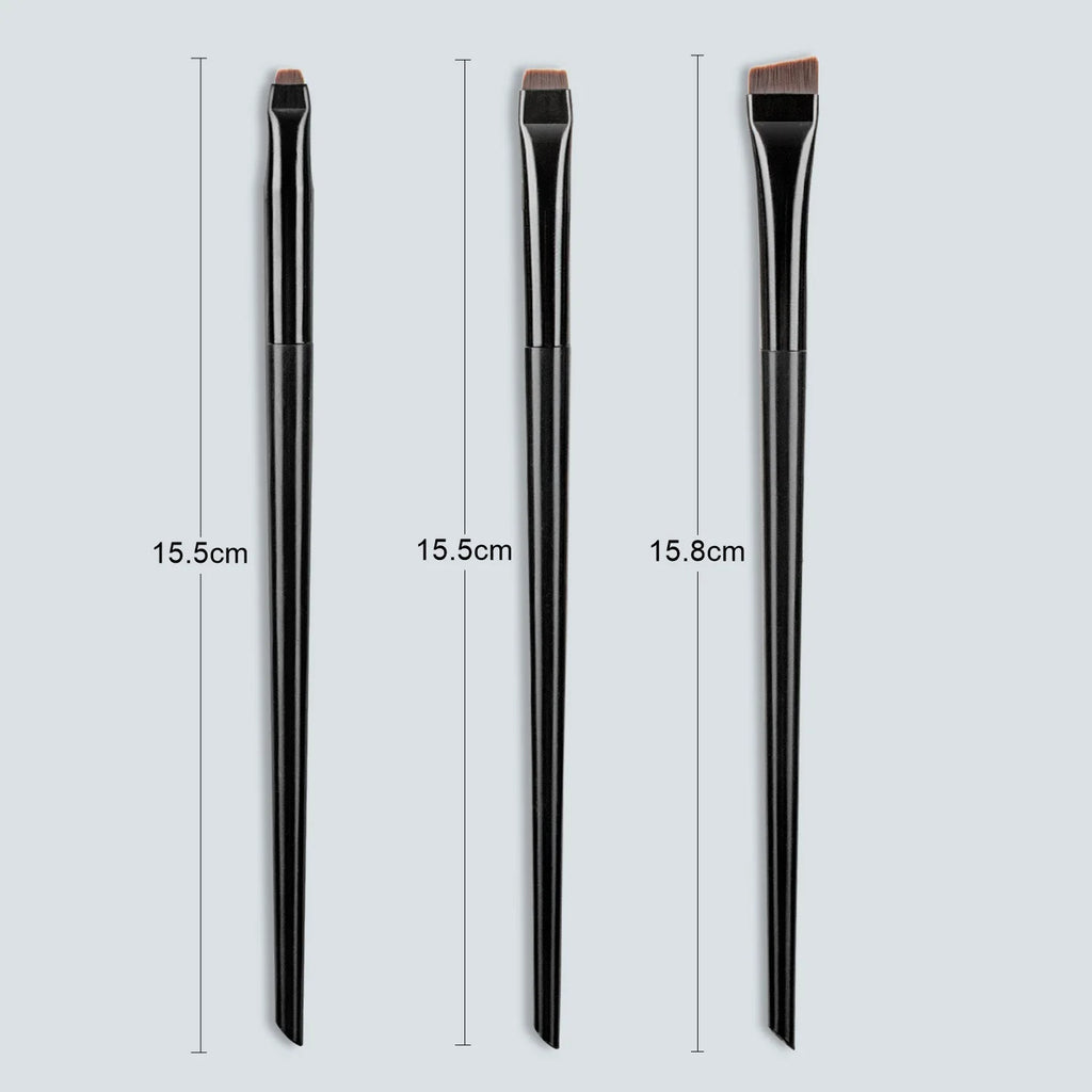 3Pcs Blade Makeup Brushes Set Flat Angled Eyeliner Eyebrow Brush Soft Synthetic Hair Cosmetic Brushes for Eye Brow Liner Conceal Quake