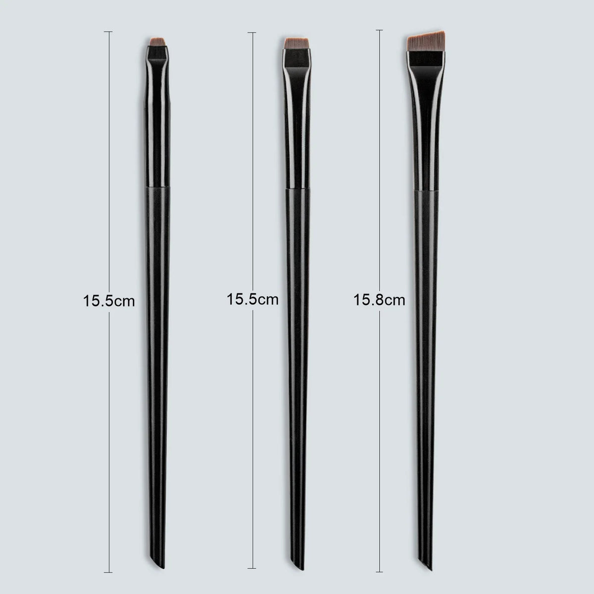 3Pcs Blade Makeup Brushes Set Flat Angled Eyeliner Eyebrow Brush Soft Synthetic Hair Cosmetic Brushes for Eye Brow Liner Conceal Quake