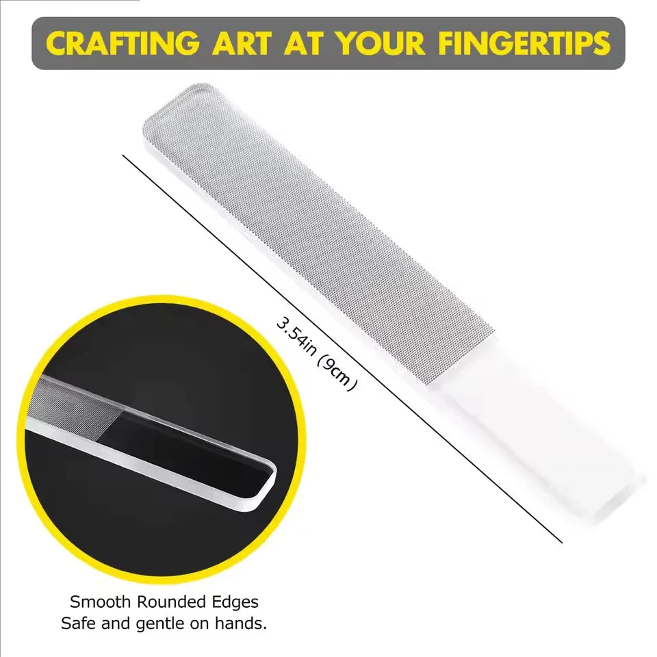 Professional Manic, Glass Nail Shiner 1/8Pcs Crystal Shine Polisher Upgrade Glass Nail File for Natural Nails Nano Nail Buffers Quake