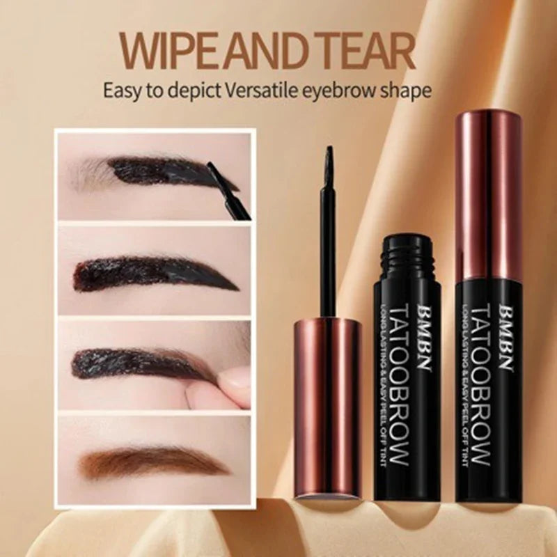 3 Colors Waterproof Tear-Off Eyebrow Gel Kit for Women Smudge-Proof Long Lasting Easy to Use Natural Look Valentine's Day Gift Quake
