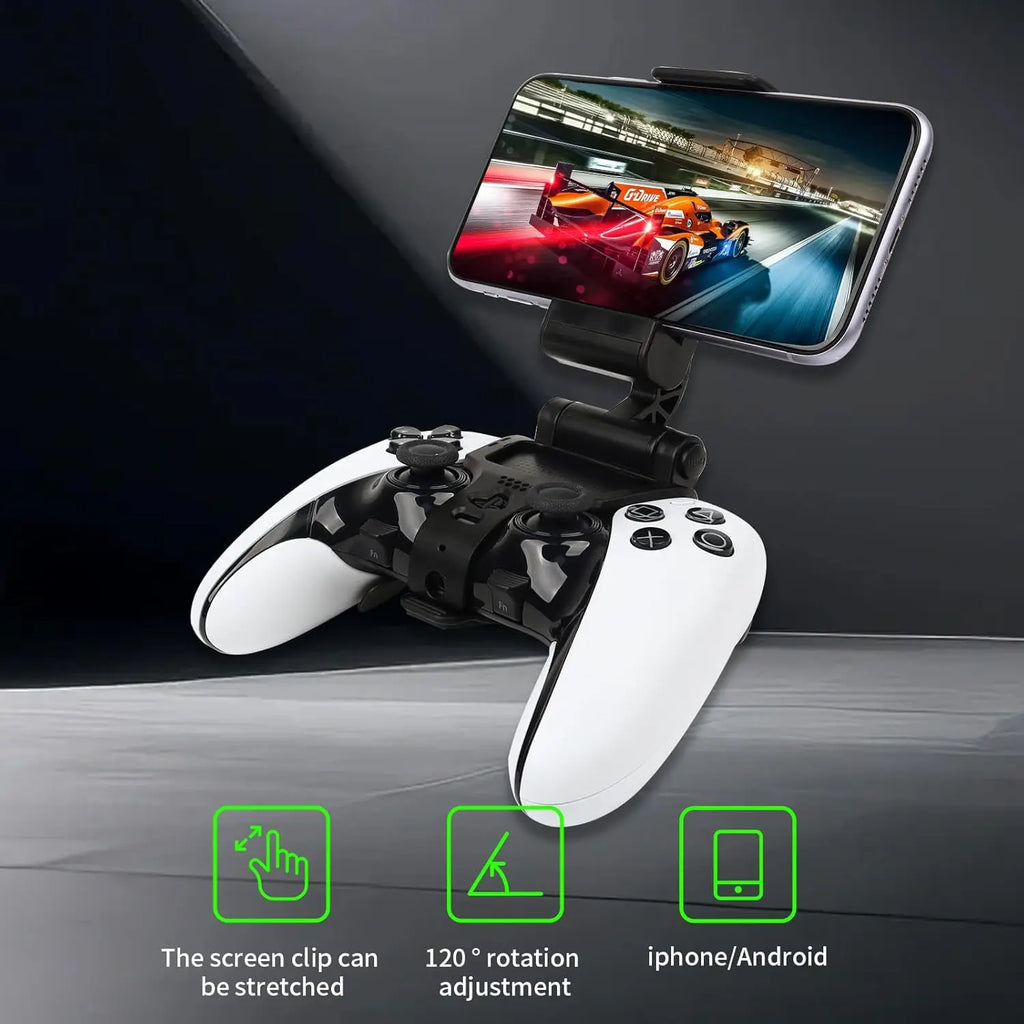 For PS5 Dualsense Edge Elite Controller Adjustable Phone Holder Clip Holder Mobile Game Holder Gamepad Accessories Quake