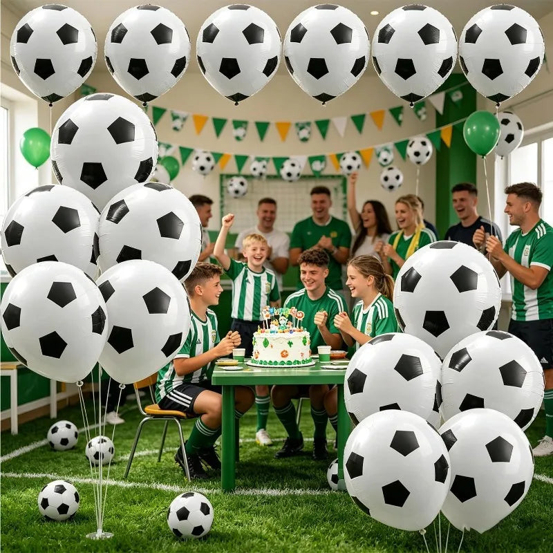 60/20PCS 12inch Latex Football Balloons Set Inflatable Soccer Balloon Kids Toys Sport Theme Party Supplies Birthday Decoration Quake