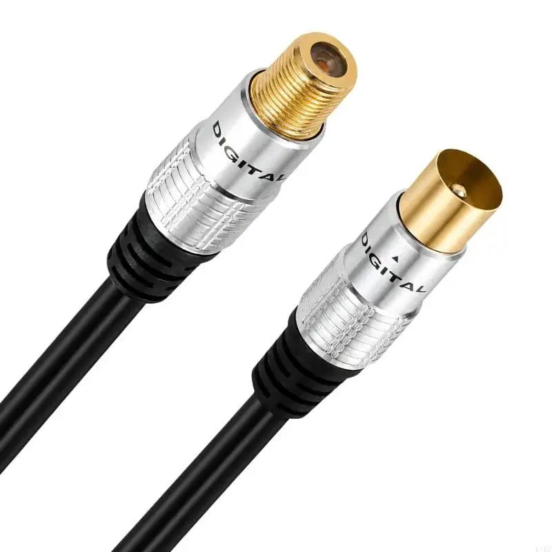 Coaxial Satellite Antennas Cable RG59U, F Female to TV9.5 Male Cable for Cable Box, Receiver, and DVR Setup K1KF Quake 5m CN