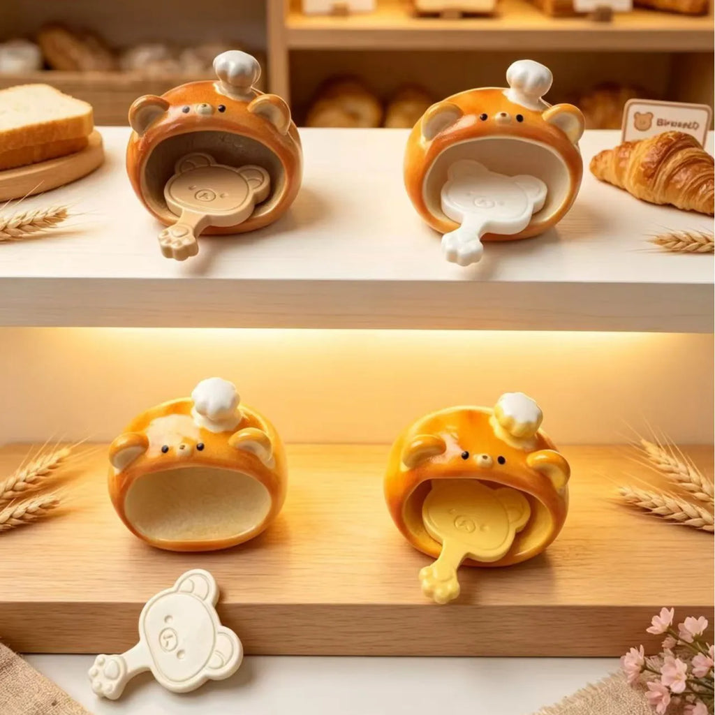 20Pcs Cute Colorful Bear Tray Miniature Home Decor Resin Micro Landscape Dollhouse For Fairy Garden DIY Jewelry Making Accessory Quake