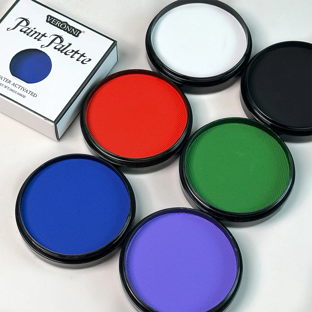30G Water Solubility Monochromatic Body Paint Black And White Makeup Face Paint Halloween Party Waterproof Makeup Body Painting Quake