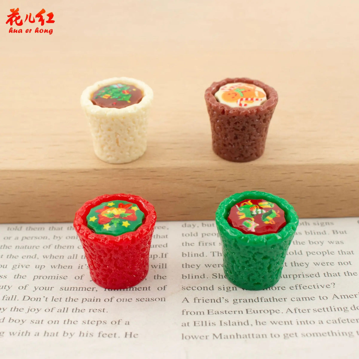 20Pcs Miniature Dollhouse Drinks Simulation Christmas Coffee Cup Model Toys DIY Fake Food For Dollhouse Jewelry Making Accessory Quake