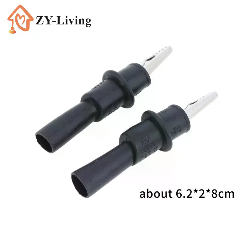 4Pcs Multimeter Test Probe Alligator Clip Insulated Metal Alligator Clamp For Circuit Testing Measurement Maintenance Quake