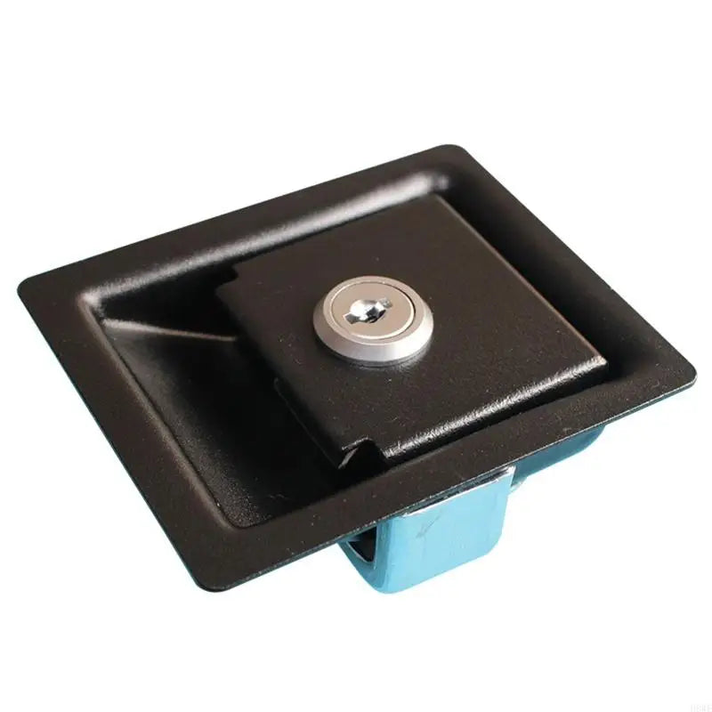 H8WE Upgraded RV Door Lock Black Trailer Door Lock with Paddle Entrance Door for Latch for Trailer Quake