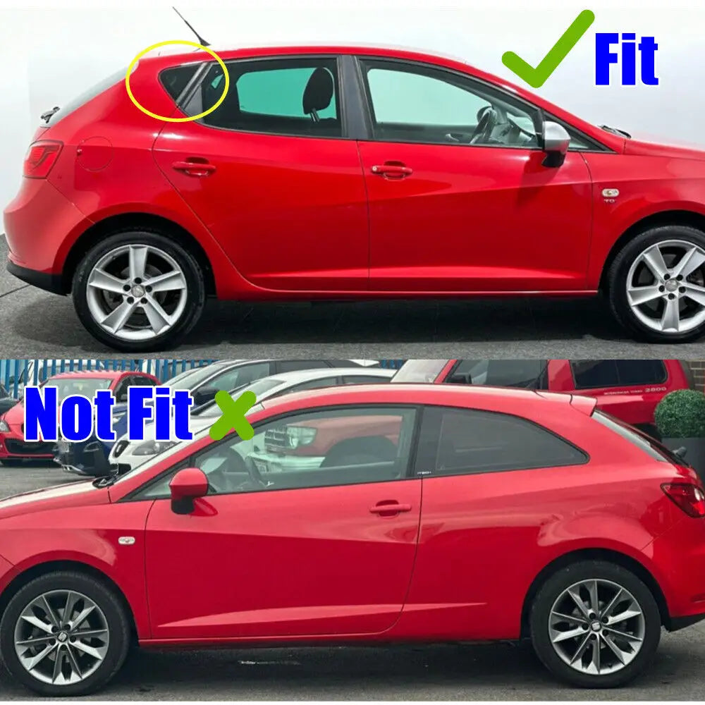 For Seat Ibiza 2008 2009 2010 2011 2012 Car Rear Louver Window Side Shutter Cover Trim Sticker Vent Scoop ABS Carbon Fiber ABS Quake