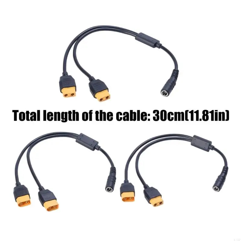 DC5521 to Double 60 Power Splitter Cable, 60 Y Split Power Cord for Battery Connection, Chargers and Adapter Wiring Use K1KF Quake