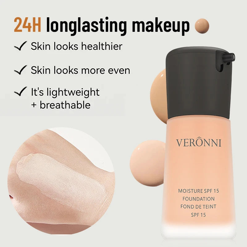 Matte Liquid Foundation Oil Control Concealer BB Cream Waterproof Lasting Full Coverage Natural Face Base Professional Makeup Quake