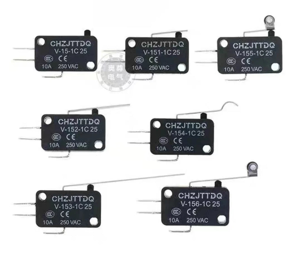1PCS Micro Limit Switch CHZJTTDQ V-15.V-151.V-152.V-153.V-154.V-155.V-156.-1C 25 Travel Switch Limit Switch Silver Contact Quake